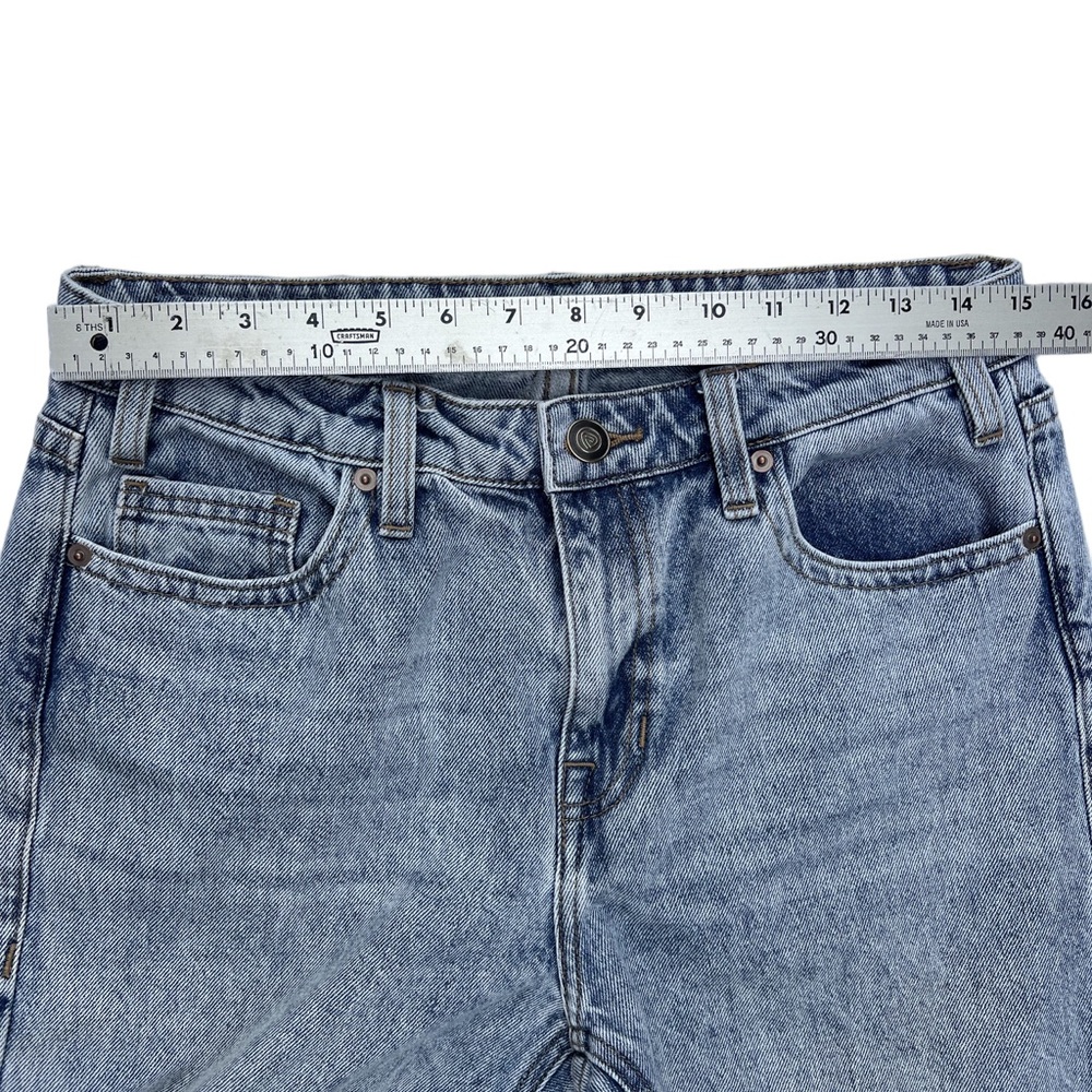 Rock & Roll Cowgirl Distressed Blue Flare Jeans Size 27 - Picture 3 of 11
